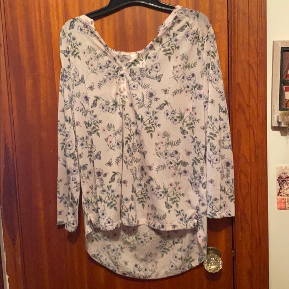 Butter fly and flower shirt